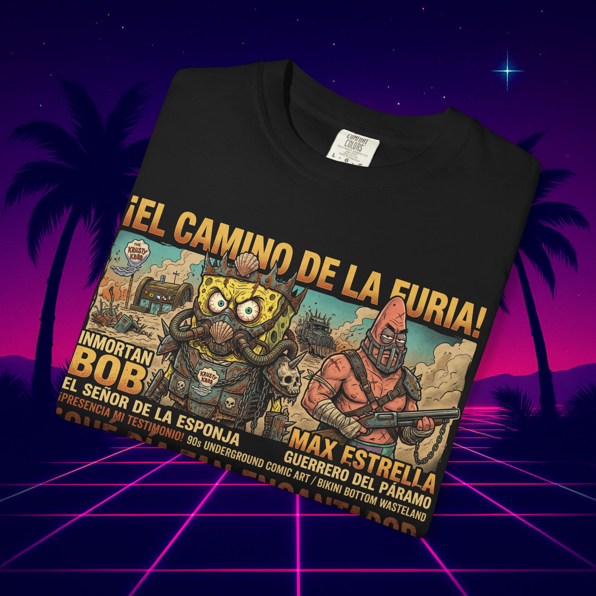 SpongeBob Mad Max T-Shirt — "Squarepants" Post-Apocalyptic Graphic Tee
