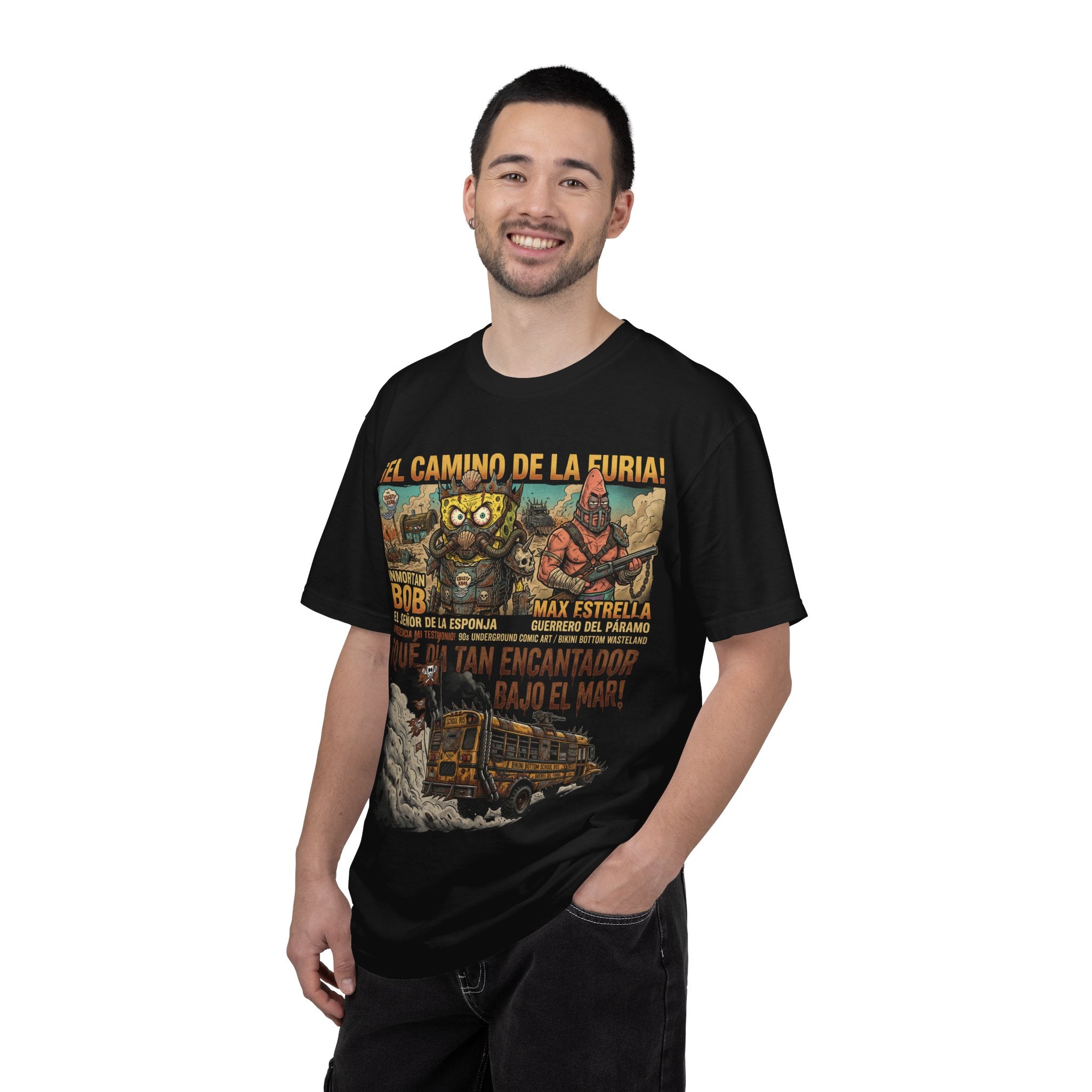 SpongeBob Mad Max T-Shirt — "Squarepants" Post-Apocalyptic Graphic Tee
