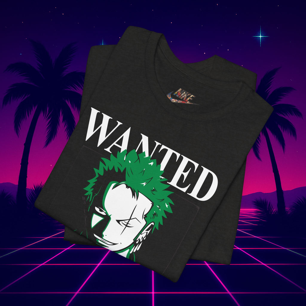 Roronoa Zoro Wanted Poster Tee — Anime Pirate Bounty T-Shirt