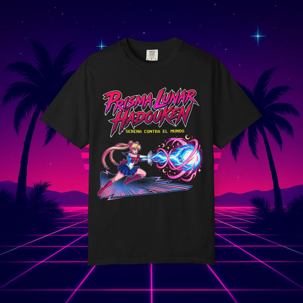 Sailor Moon Prisma Lunar Hadouken T-Shirt — Retro Anime VS Arcade Fight Tee