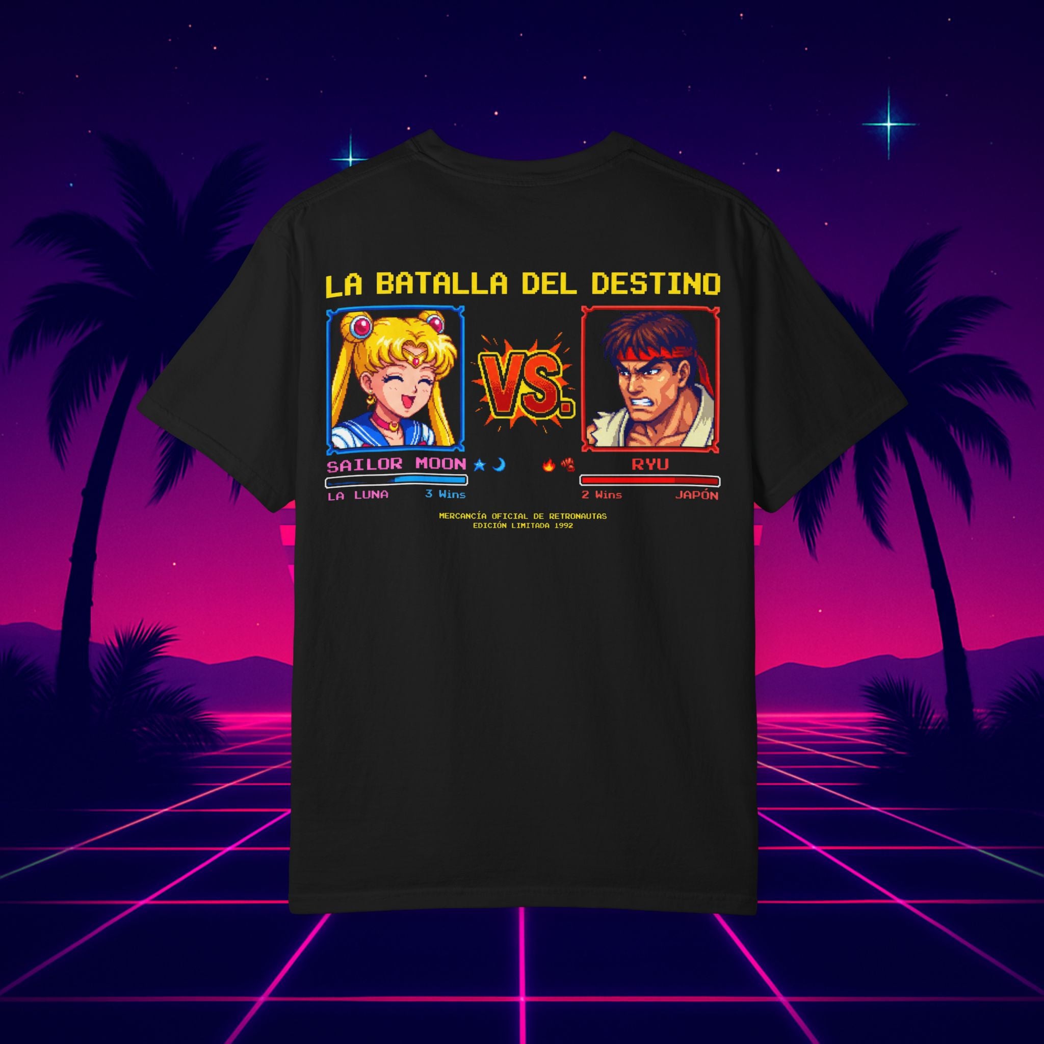 Sailor Moon Prisma Lunar Hadouken T-Shirt — Retro Anime VS Arcade Fight Tee