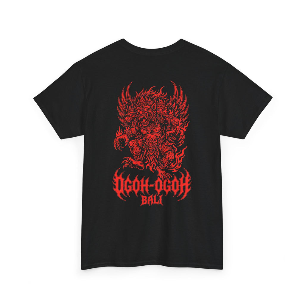 Ogoh-Ogoh Bali Graphic Tee — Red Mythic Demon Illustration