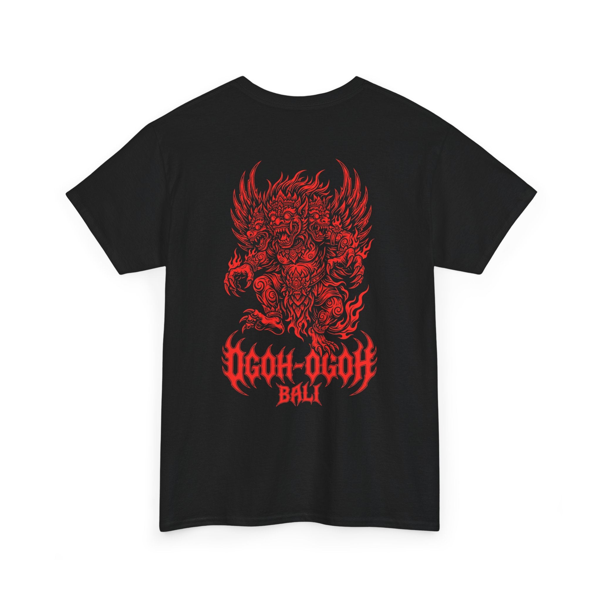 Ogoh-Ogoh Bali Graphic Tee — Red Mythic Demon Illustration