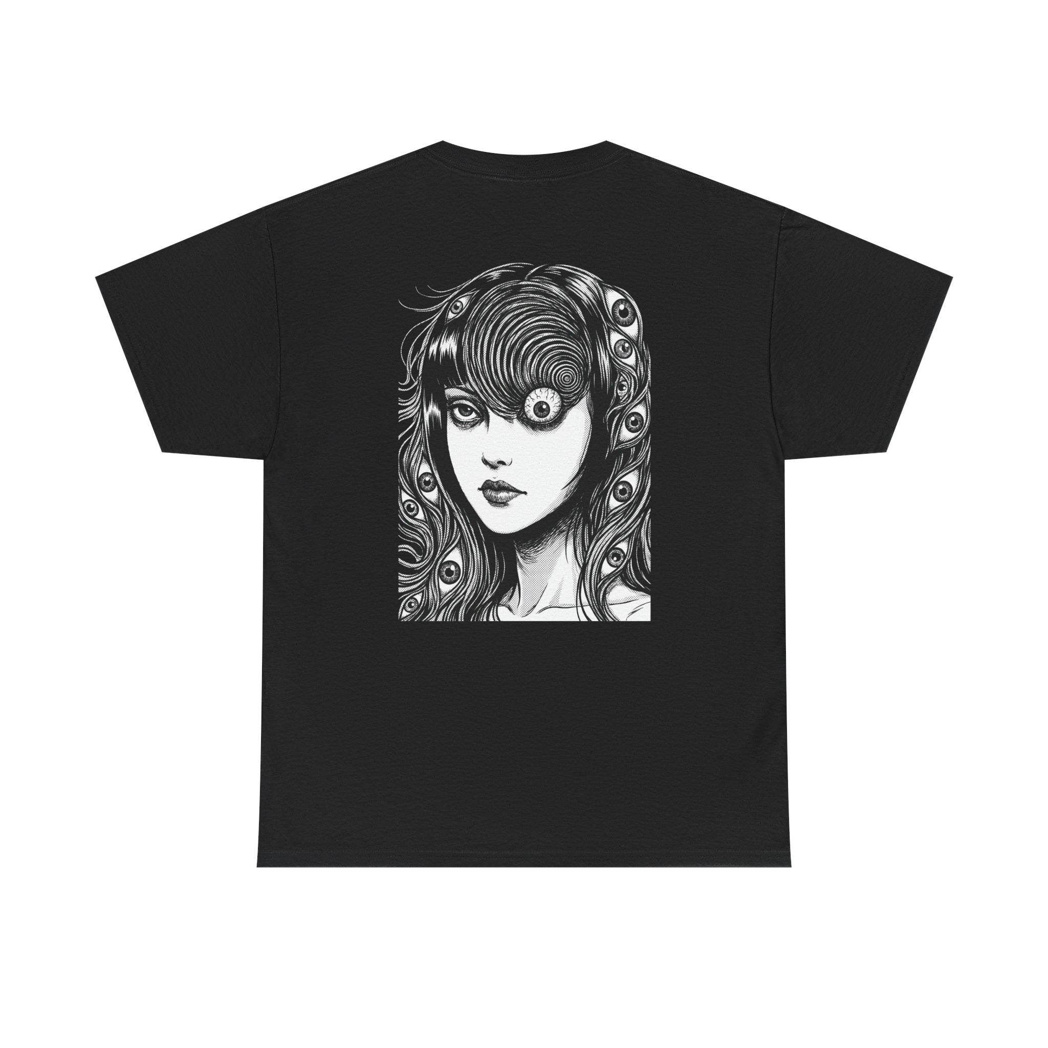 Graphic Tee — Surreal Goth Girl Illustration (Indigleville Logo)