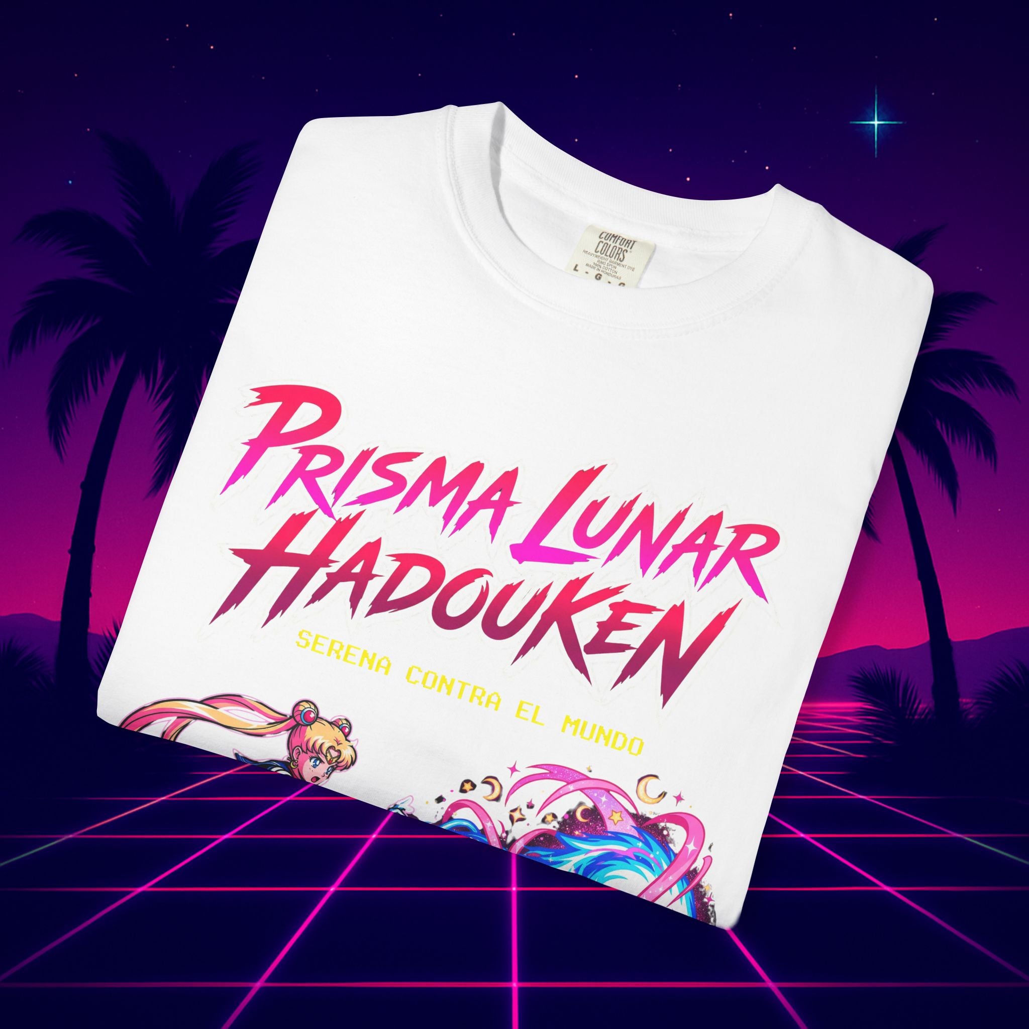 Sailor Moon Prisma Lunar Hadouken T-Shirt — Retro Anime VS Arcade Fight Tee