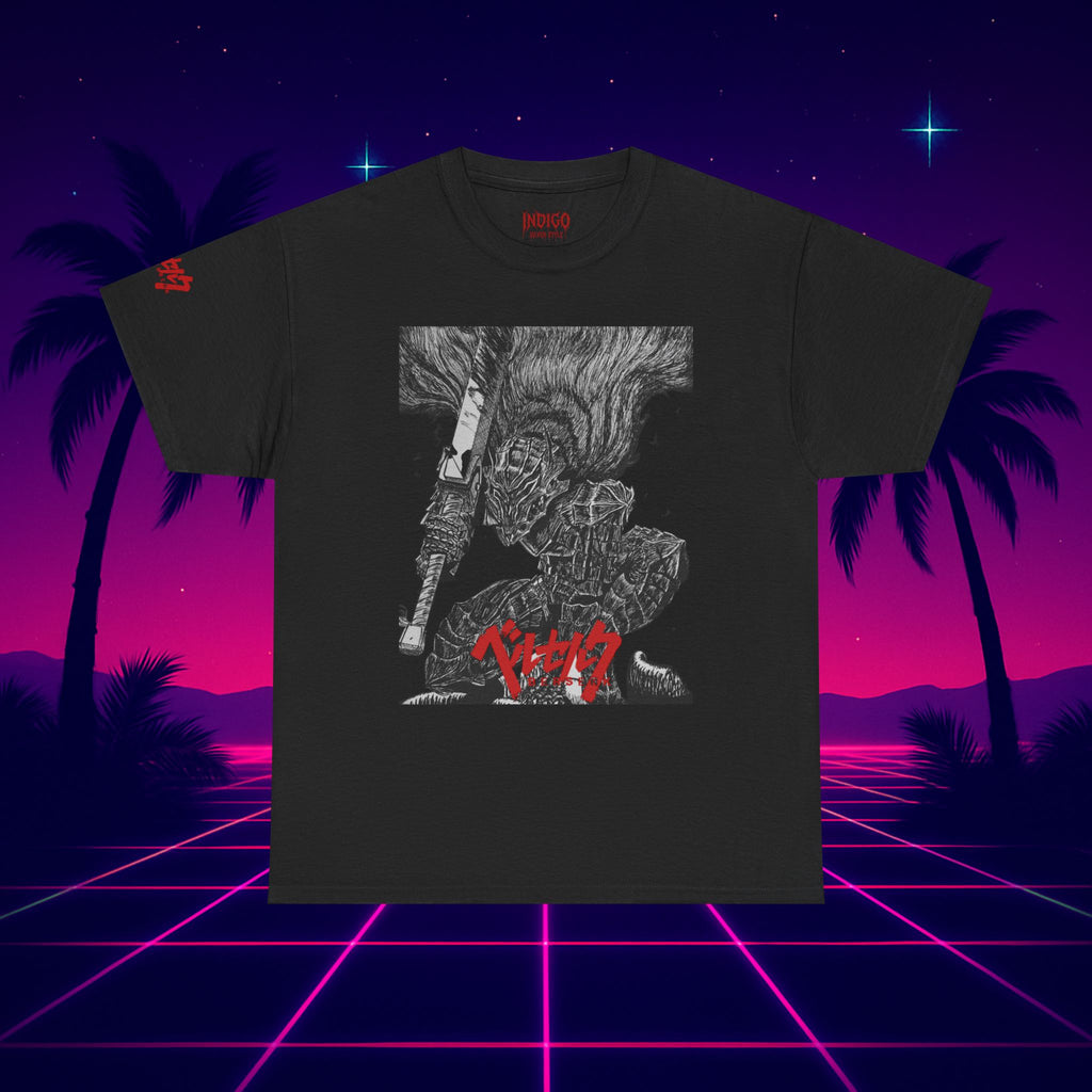 Berserk Graphic Tee — Manga Guts Skull Design (Japanese Text)
