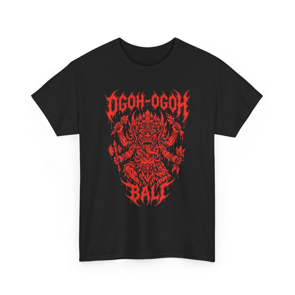 Ogoh-Ogoh Bali Graphic Tee — Red Mythic Demon Illustration