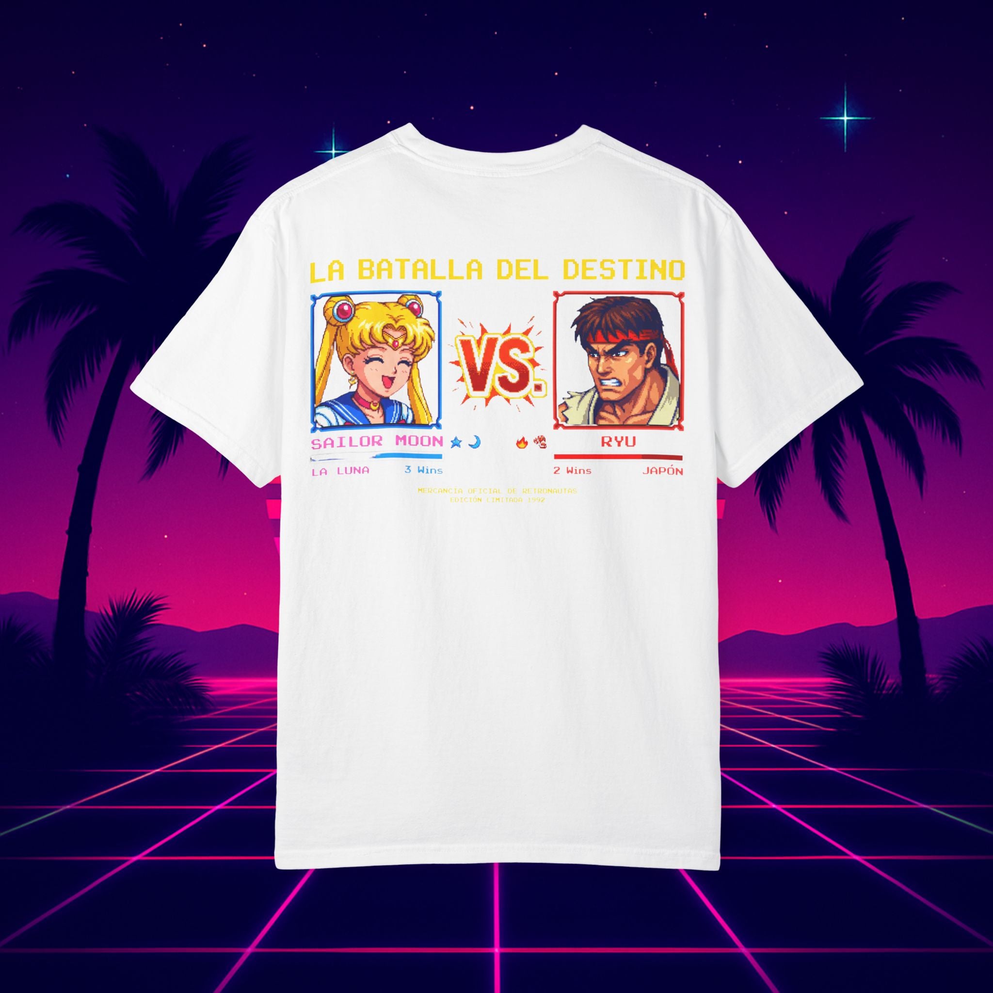 Sailor Moon Prisma Lunar Hadouken T-Shirt — Retro Anime VS Arcade Fight Tee