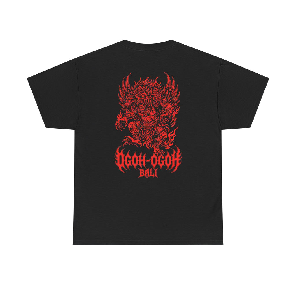 Ogoh-Ogoh Bali Graphic Tee — Red Mythic Demon Illustration