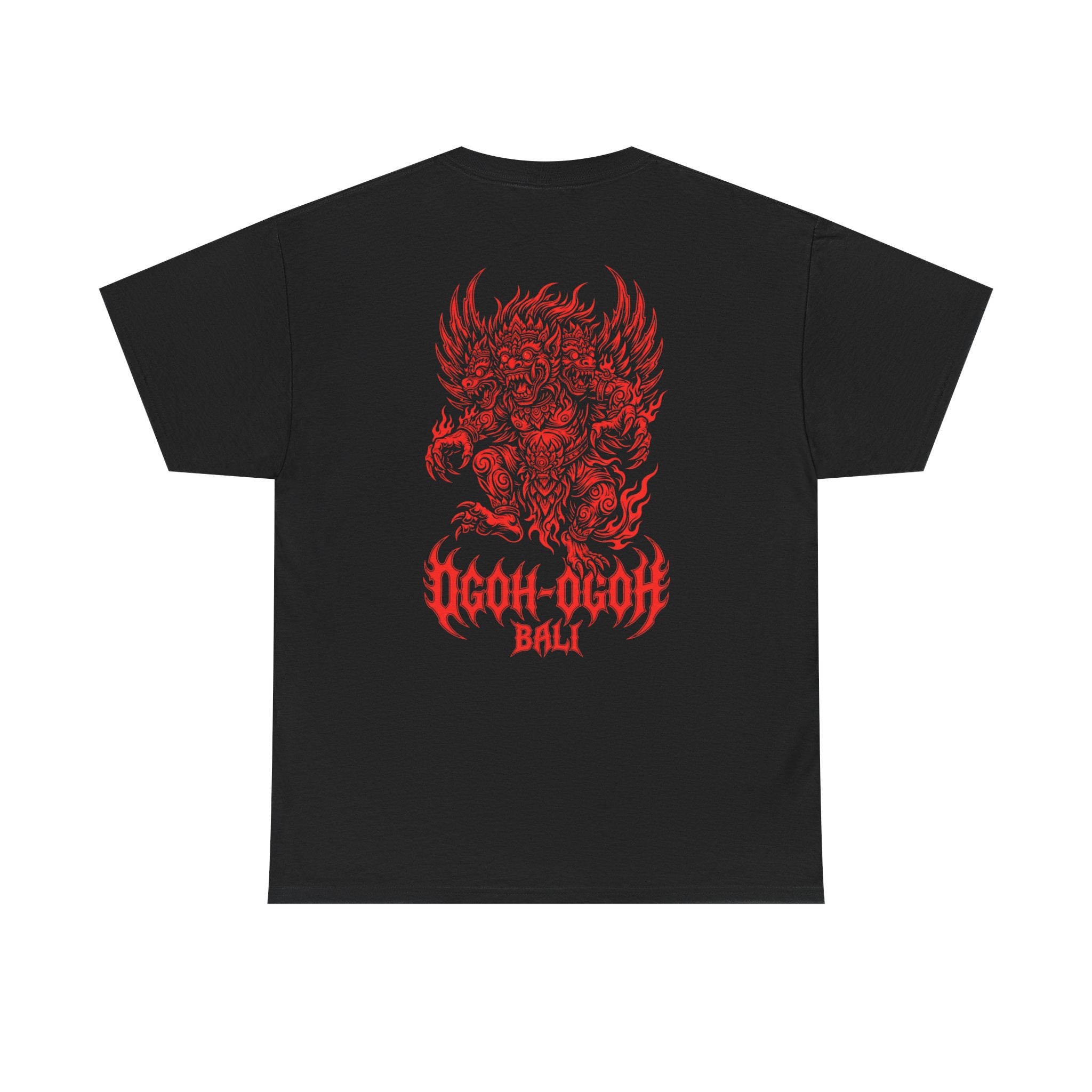 Ogoh-Ogoh Bali Graphic Tee — Red Mythic Demon Illustration