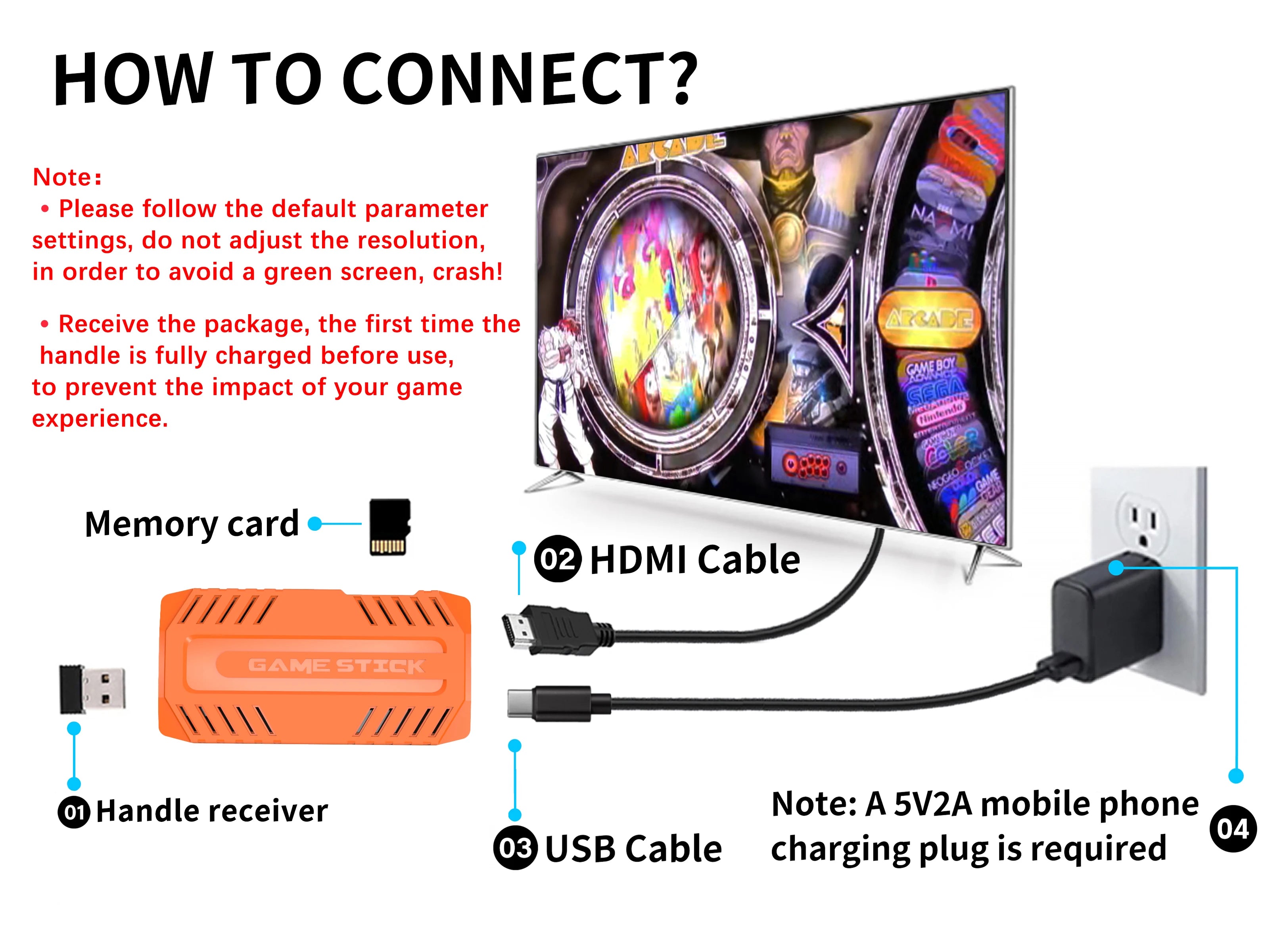 U36 Wireless Game Stick Retro Gaming Console S905 128G 50,000+ Games Support 40+ Classic Emulators For PS1/PSP 4K HDMI Kid Gifts