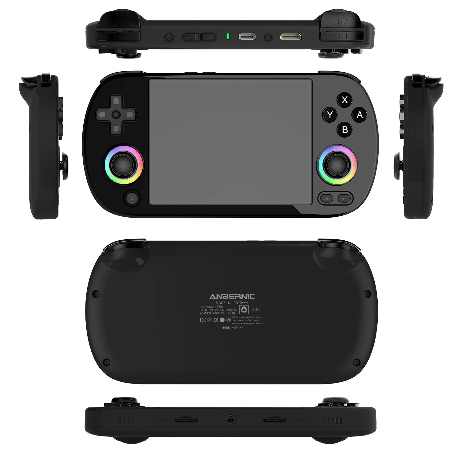 ANBERNIC RG40XX H Handheld Game Console Linux 64-bit System 4.0 inch IPS 3200mAh Retro Video Gaming Console 64G 5000+ Games Gift