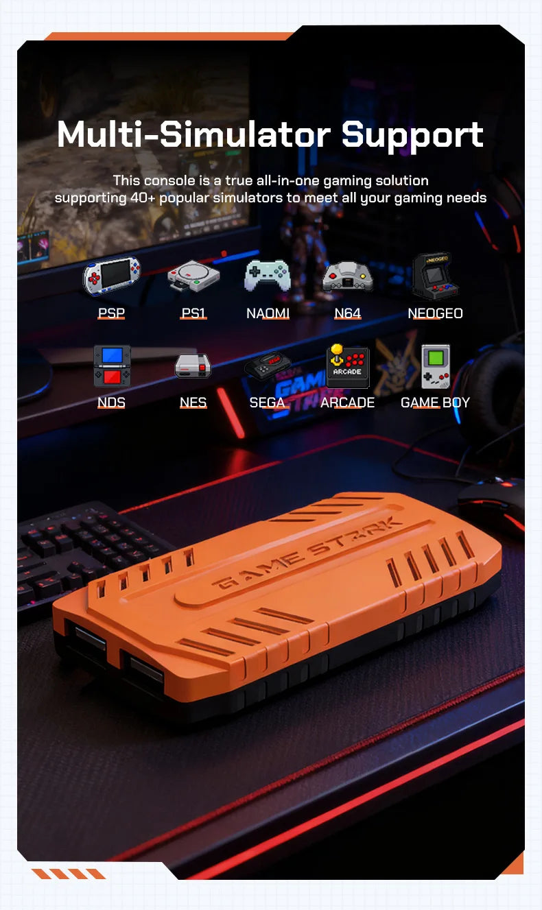 U36 Wireless Game Stick Retro Gaming Console S905 128G 50,000+ Games Support 40+ Classic Emulators For PS1/PSP 4K HDMI Kid Gifts